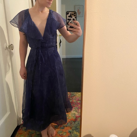 Reformation Flutter Sleeve Wrap Dress - Picture 6 of 11